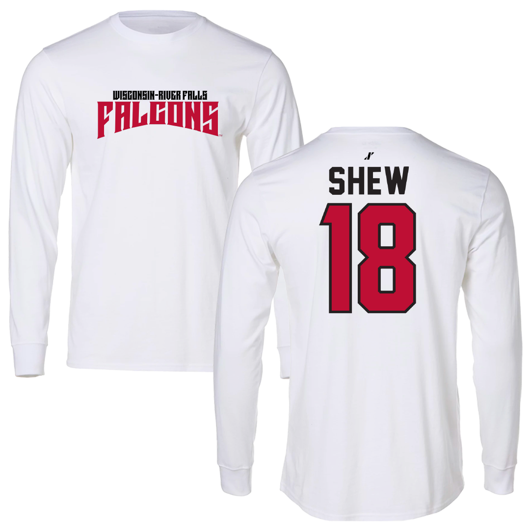 University of Wisconsin-River Falls Soccer White Classic Long Sleeve - #18 Madyson Shew