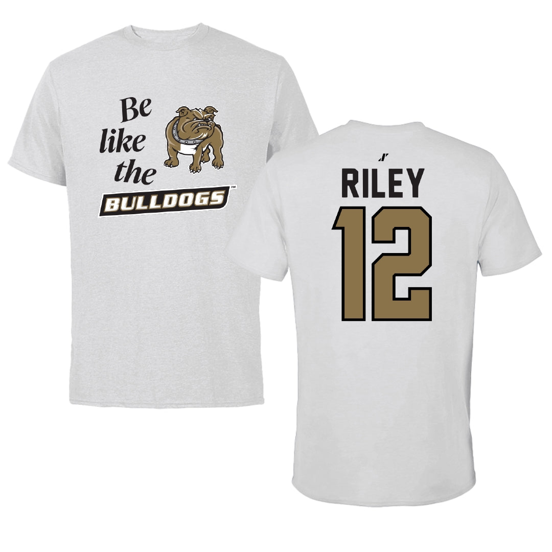 Bryant University Football Light Gray Be Like Us Tee - #12 Tristen Riley