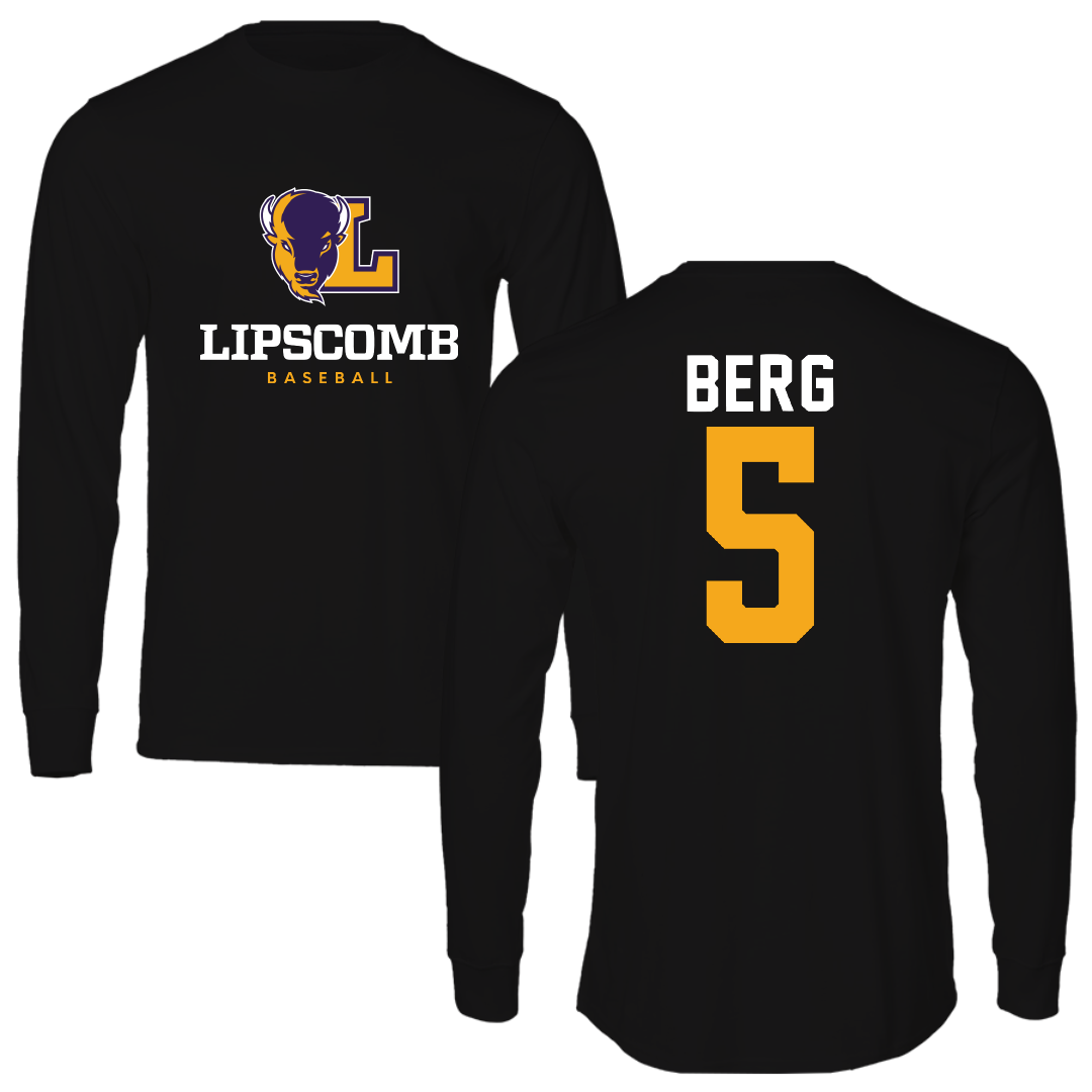 Lipscomb University Baseball Black Long Sleeve - #5 Jake Berg