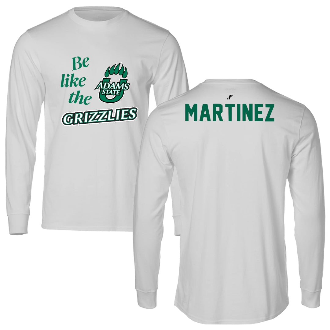 Adams State University Baseball Light Gray Be Like Us Performance Long Sleeve - Jace Martinez