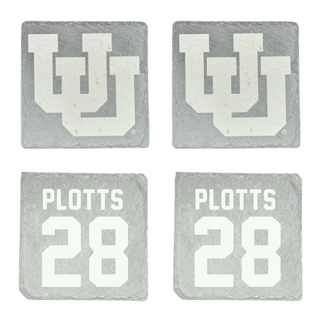 University of Utah Lacrosse Stone Coaster (4 Pack)  - #28 Colby Plotts