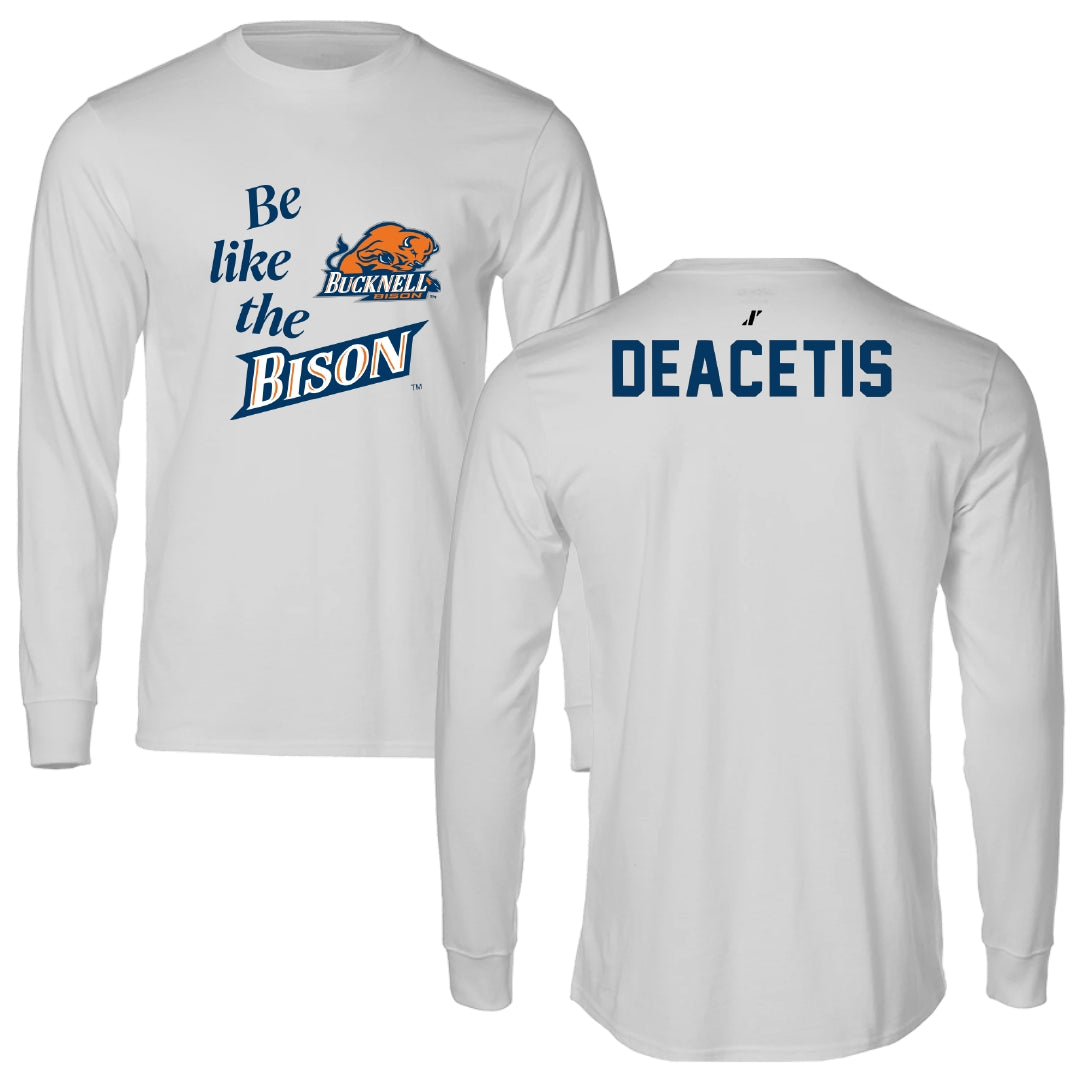 Bucknell University Wrestling Light Gray Be Like Us Long Sleeve - Logan Deacetis