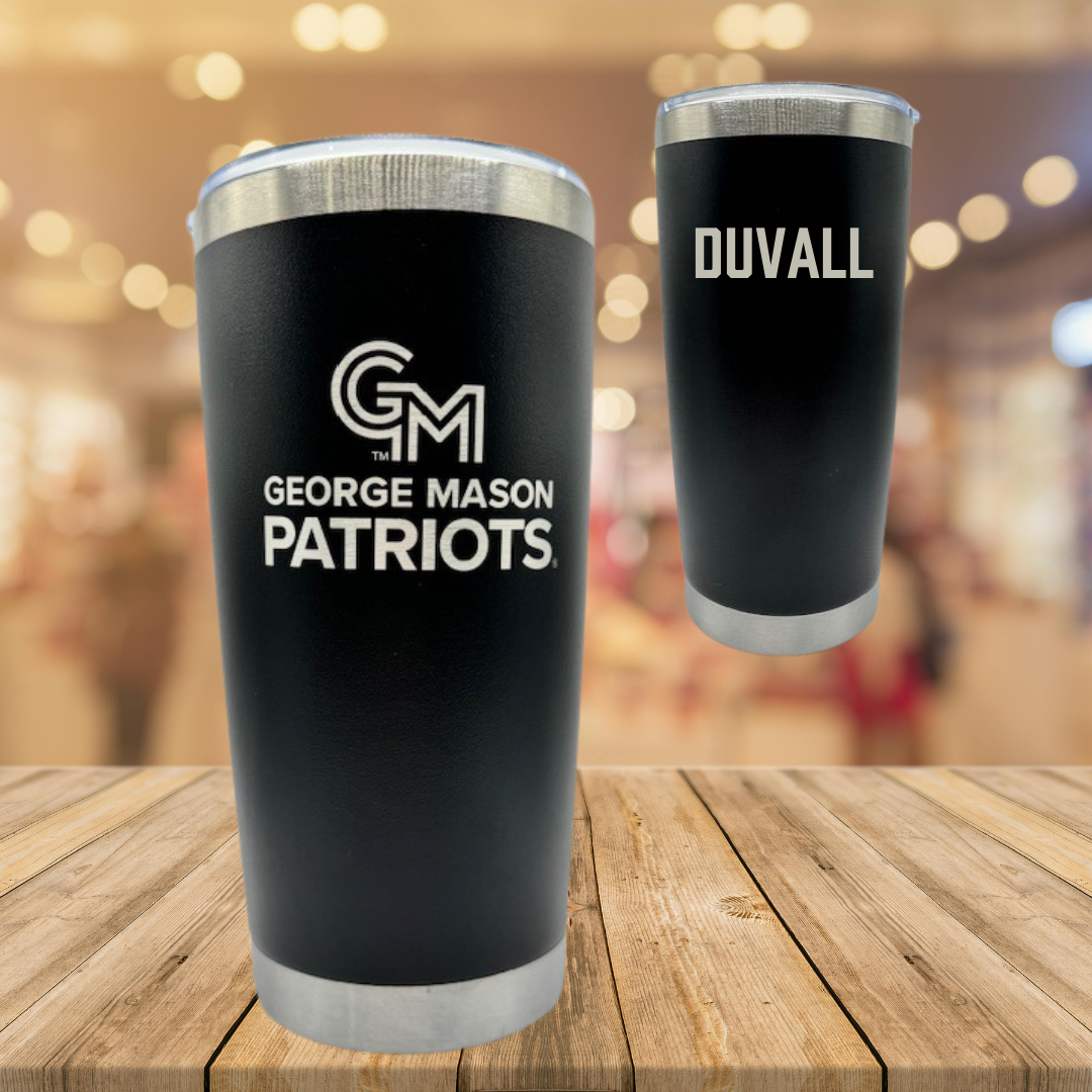 George Mason University Wrestling Black Stainless Steel Tumbler - Malachi DuVall