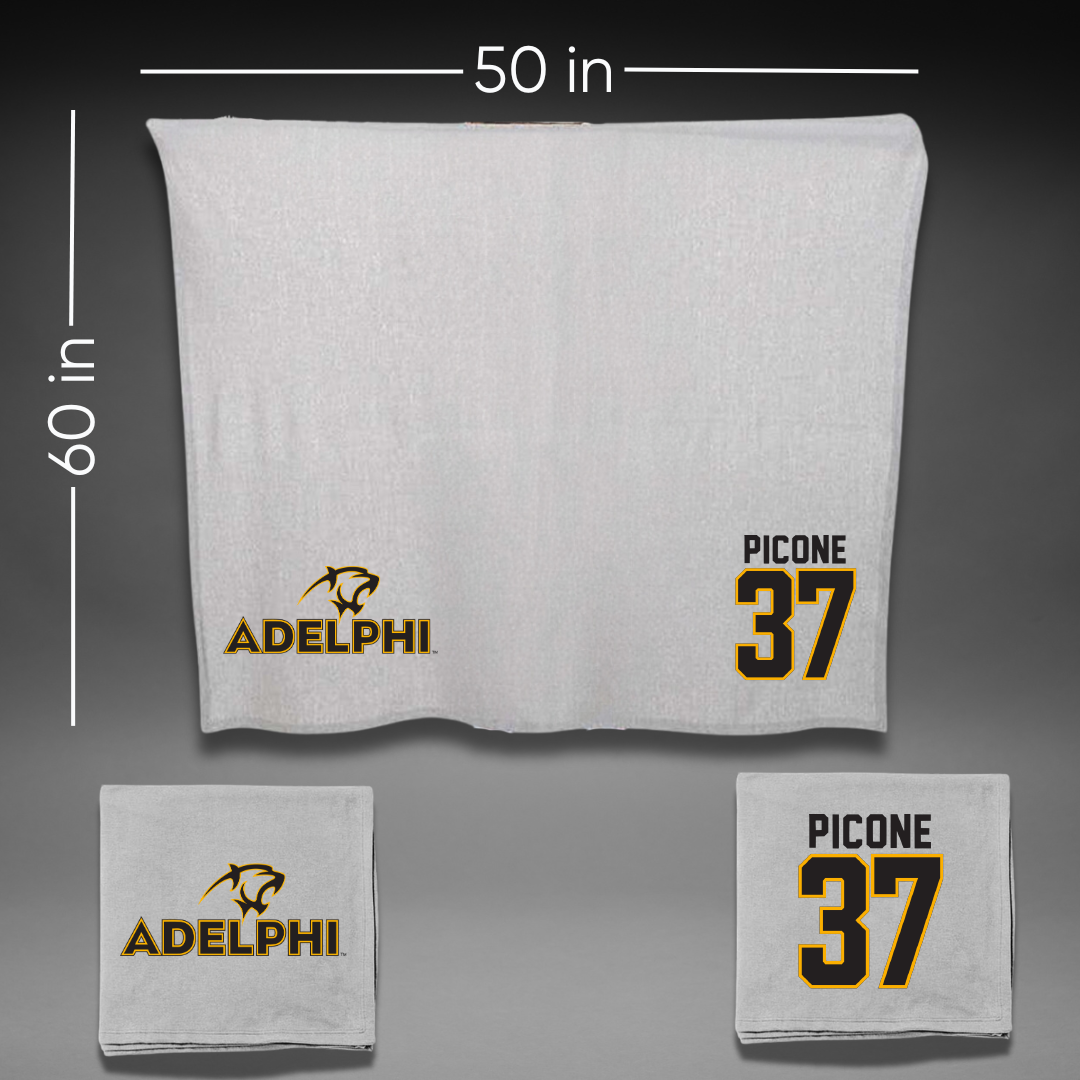 Adelphi University Baseball Gray Blanket - #37 CJ Picone