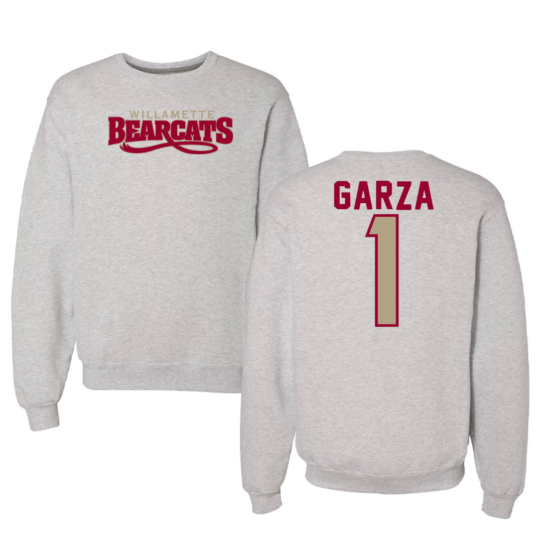 Willamette University Soccer Gray Crewneck - #1 Ibrahm Garza