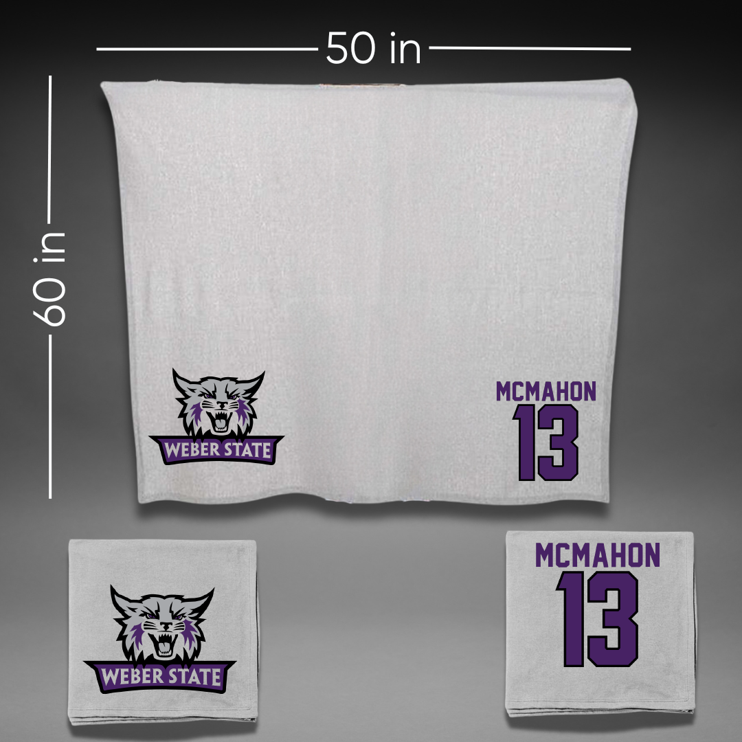 Weber State University Softball Gray Blanket - #13 Jordan McMahon