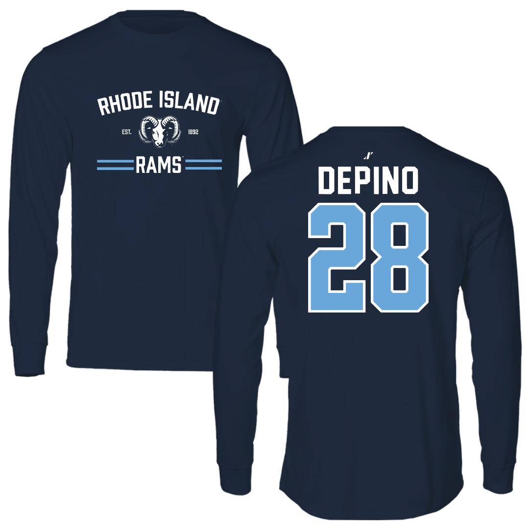 University of Rhode Island Baseball Navy General Performance Long Sleeve - #28 Anthony DePino