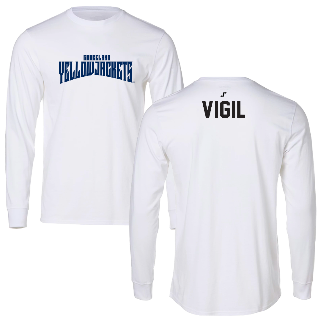 Graceland University TF and XC White Classic Long Sleeve - Frankie Vigil