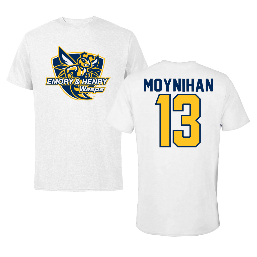 Emory & Henry College Basketball White Performance Tee - #13 Jake Moynihan