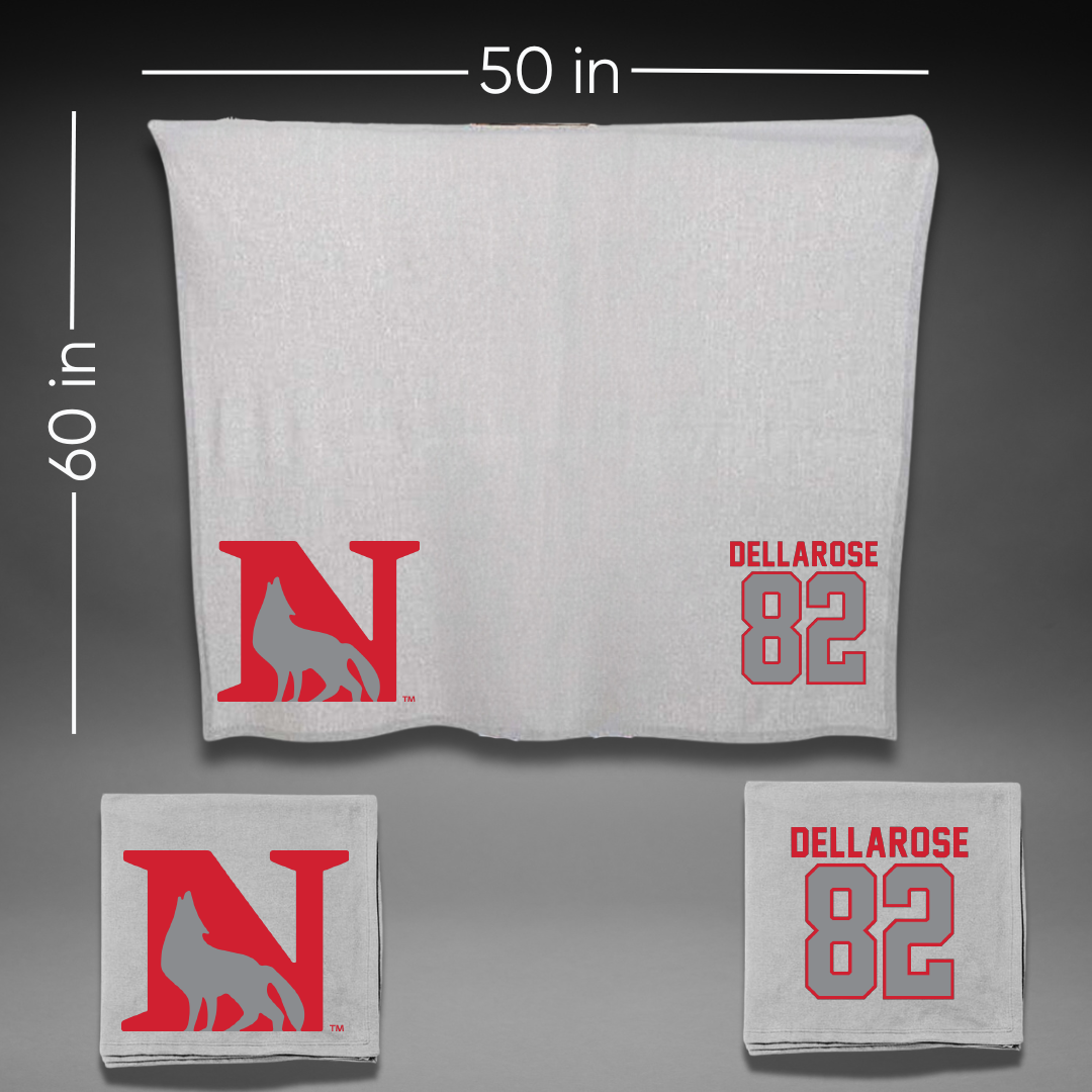 Newberry College Lacrosse Gray Blanket - #82 Anthony Dellarose