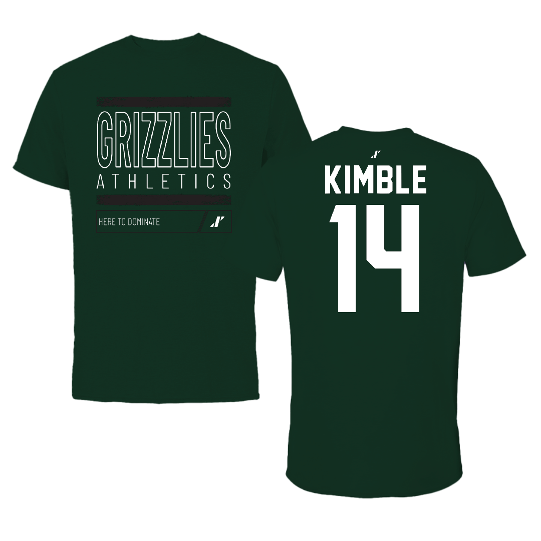 Adams State University Basketball Forest Green Dominate Performance Tee - #14 Cam Kimble