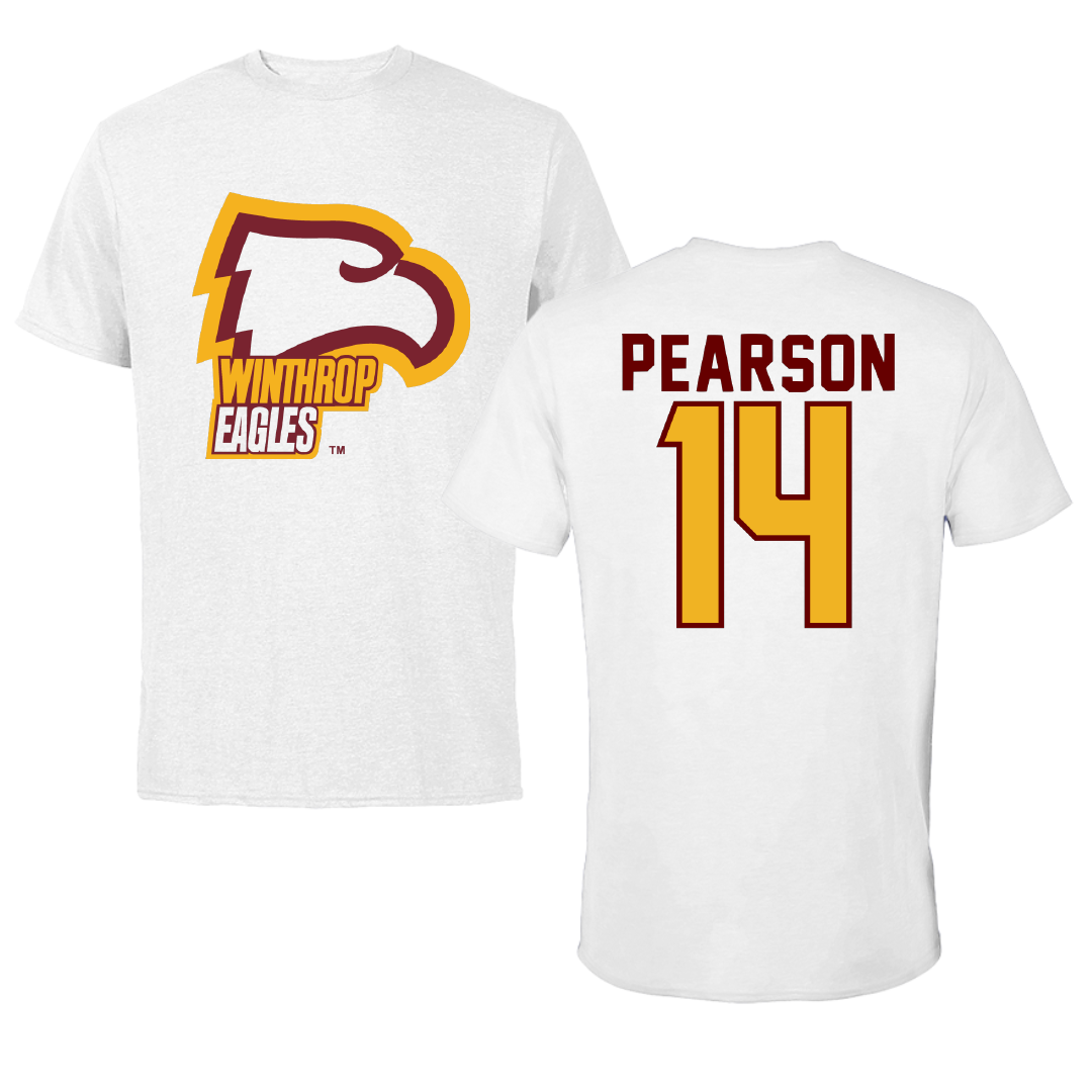Winthrop University Soccer White Eagles Performance Tee - #14 Delaney Pearson