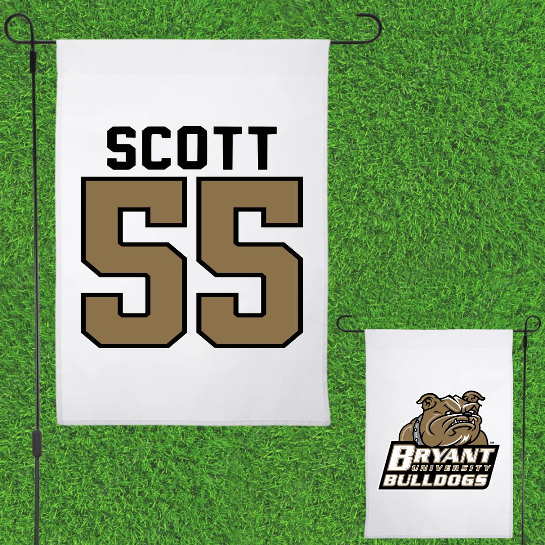 Bryant University Basketball White Garden Flag - #55 Nia Scott