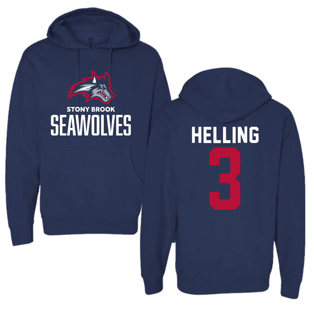Stony Brook University Soccer Navy Hoodie - #3 Hedvig Helling