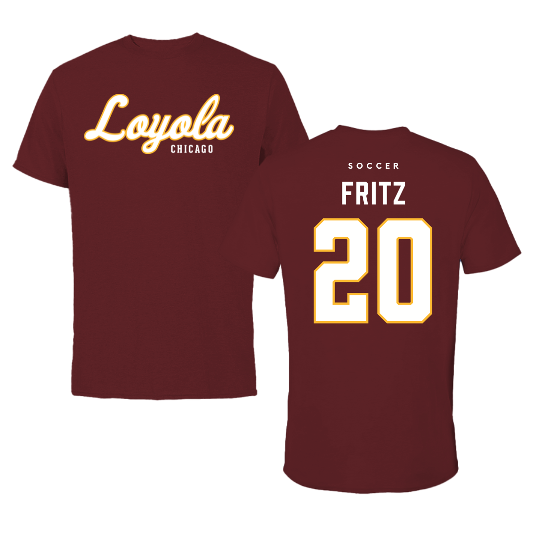 Loyola University-Chicago Soccer Maroon Loyola Performance Tee - #20 Isabella Fritz