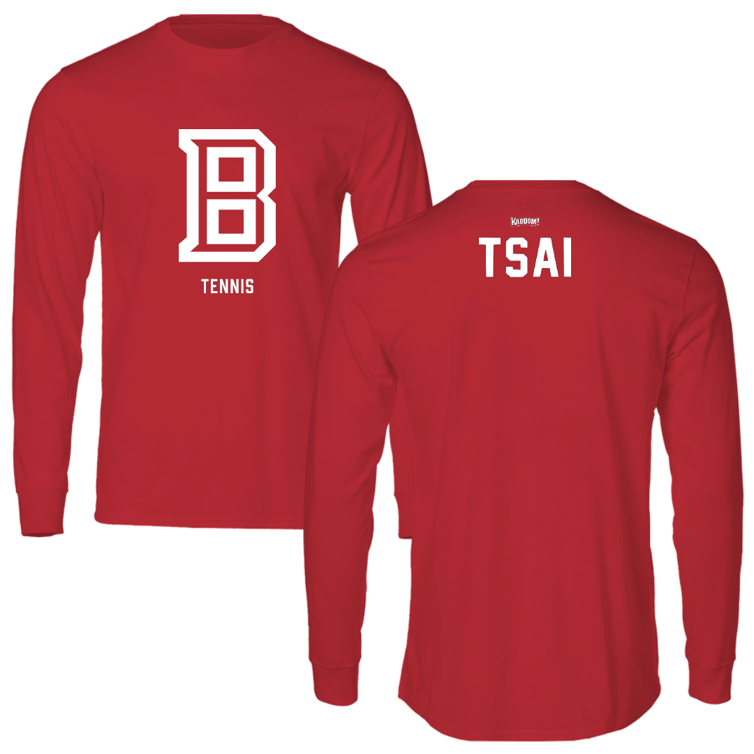 Bradley University Tennis Red Performance Long Sleeve - Compassion Tsai