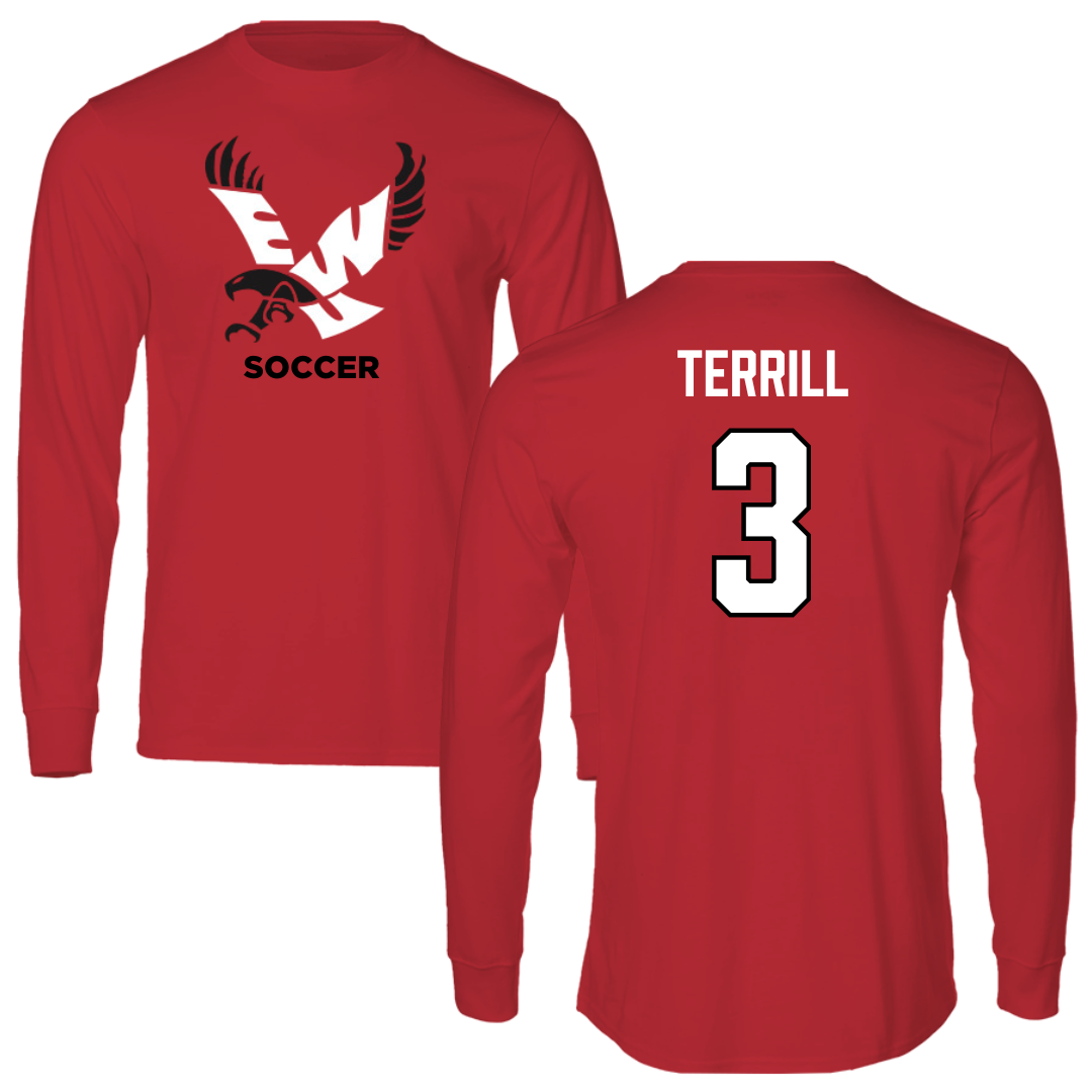Eastern Washington University Soccer Red EWU Long Sleeve - #3 Grace Terrill