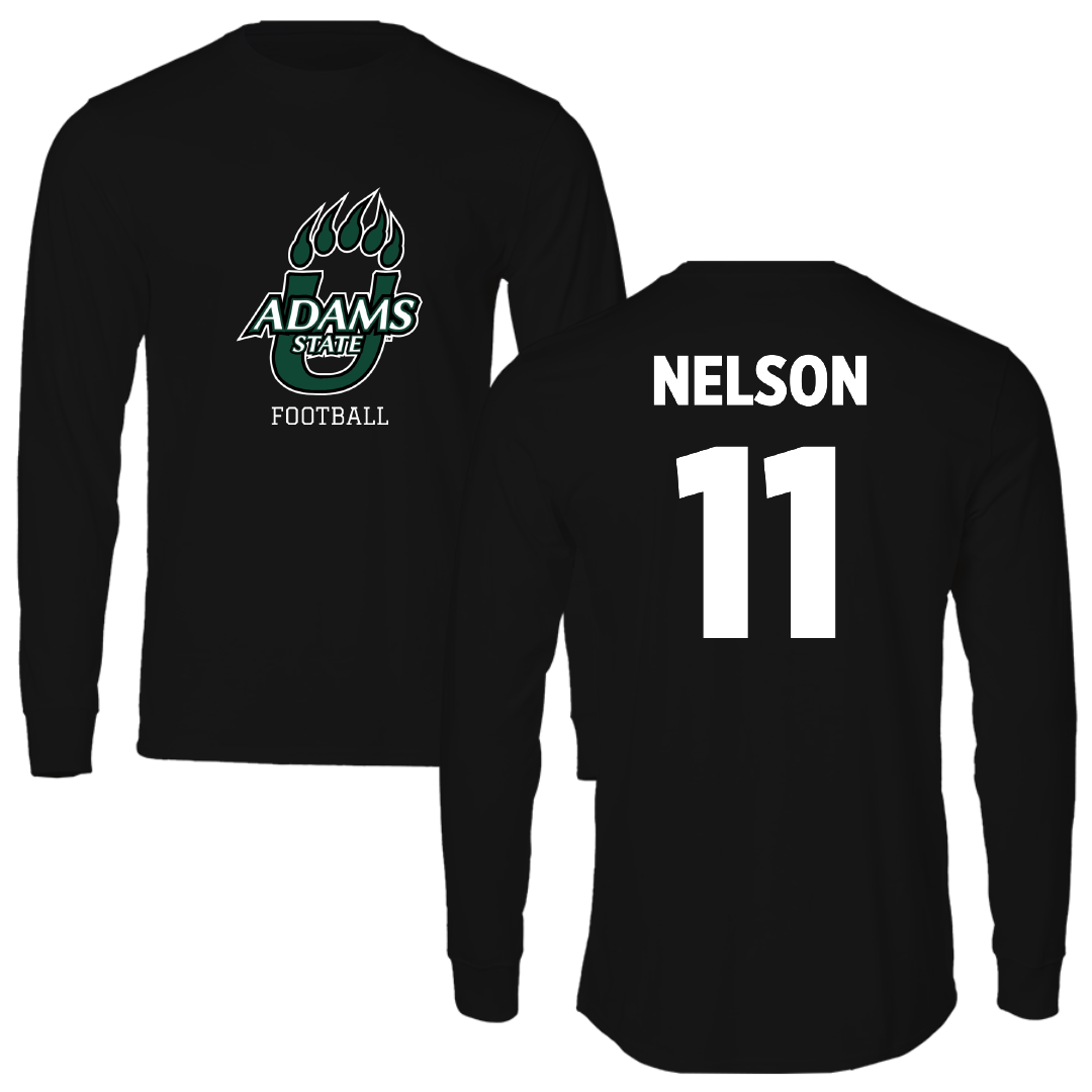 Adams State University Football Black State Long Sleeve - #11 Chase Nelson