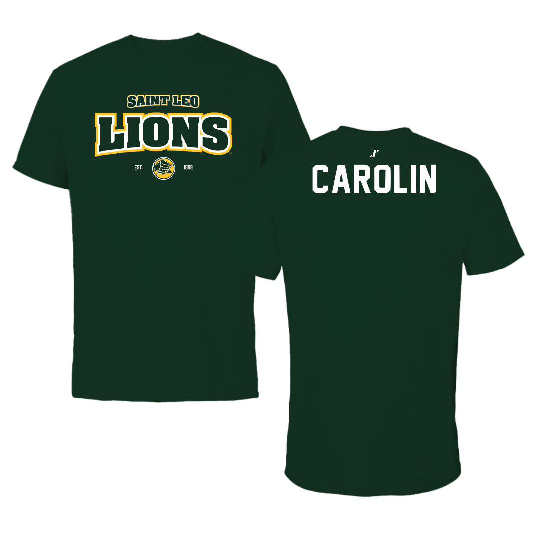 Saint Leo University Lacrosse Forest Green General Performance Tee - Alex Carolin