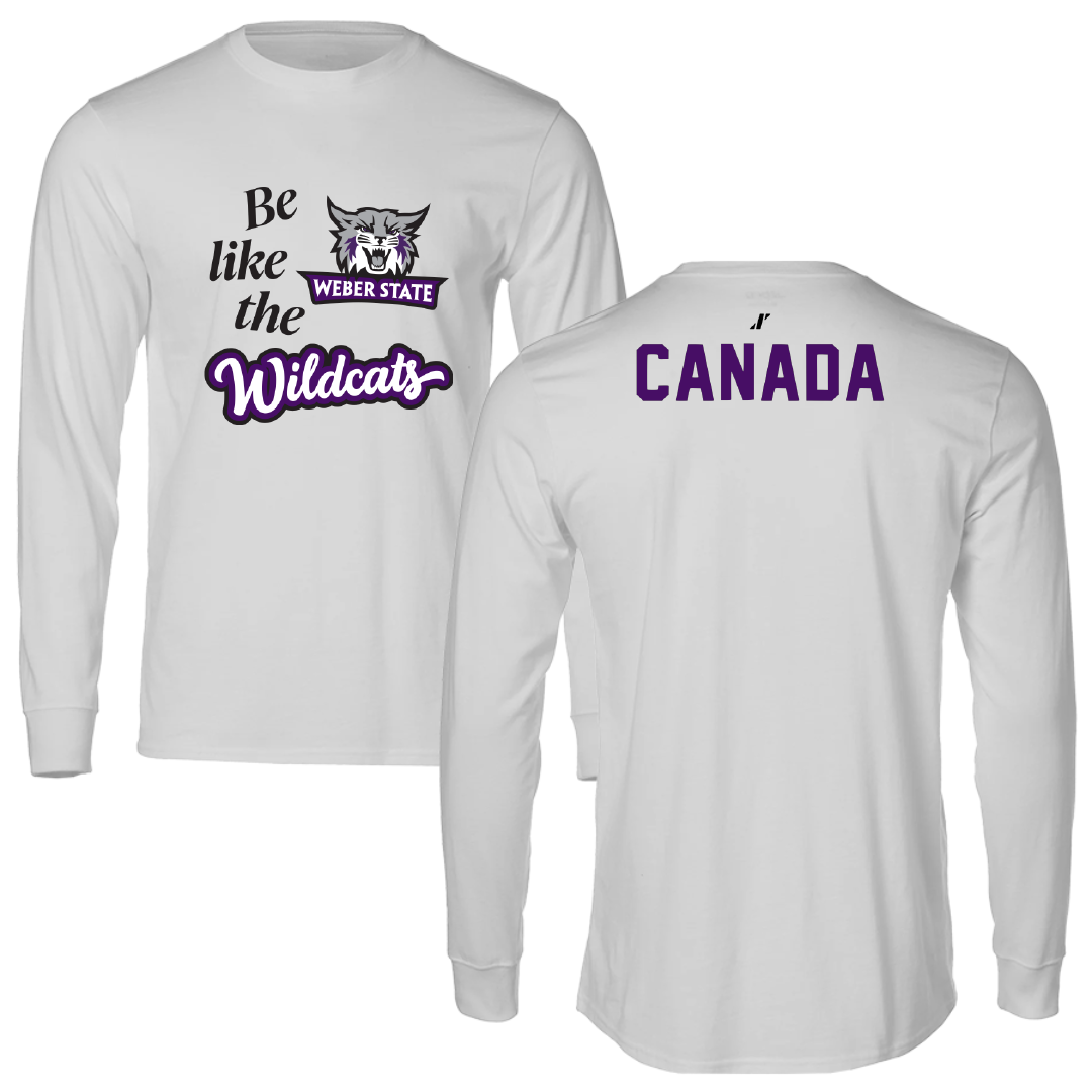 Weber State University Cheer Light Gray Be Like Us Performance Long Sleeve - Cameron Canada