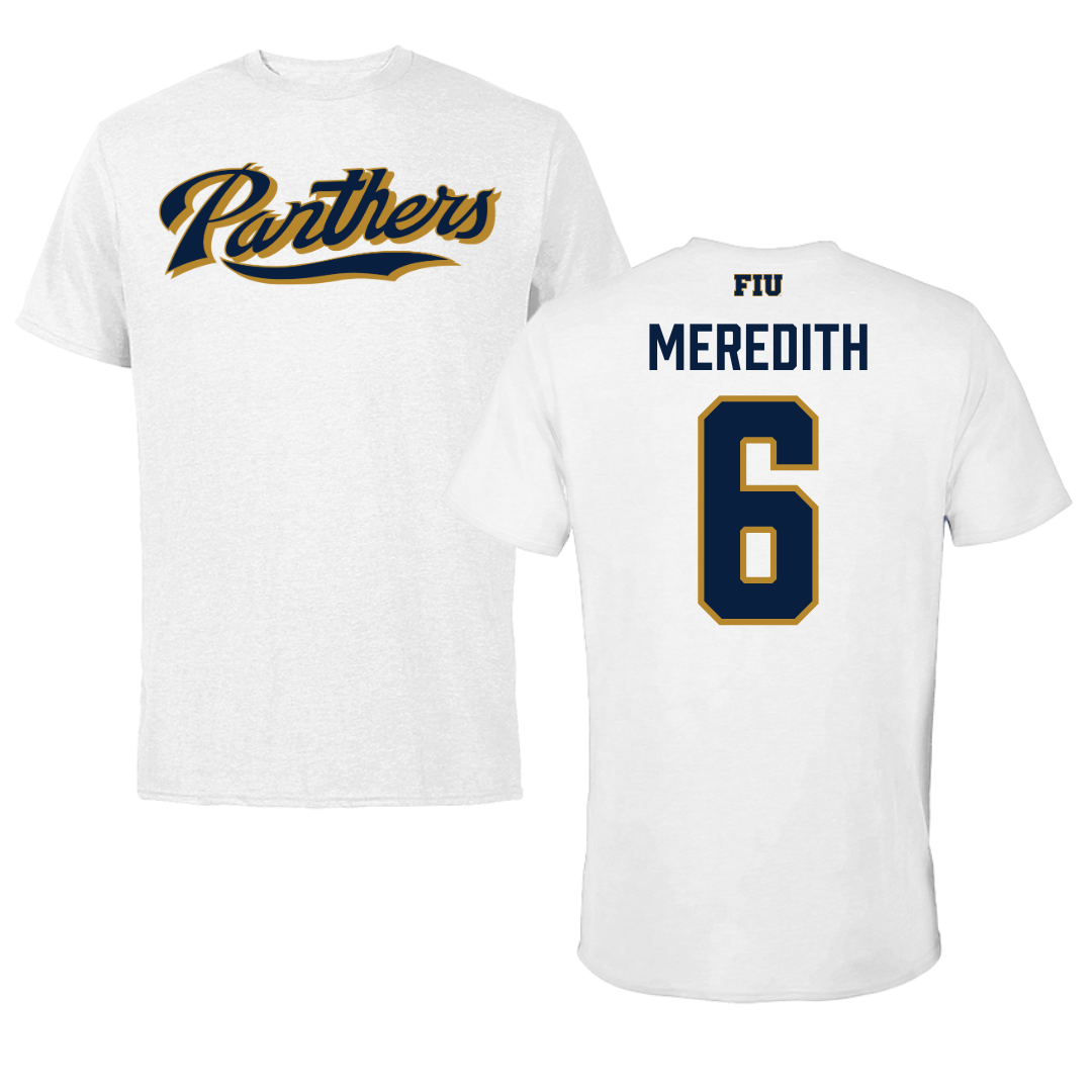 Florida International University Softball White Tee - #6 Kally Meredith