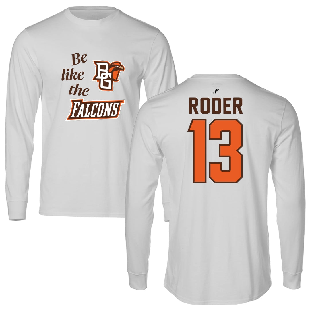 Bowling Green State University Baseball Light Gray Be Like Us Performance Long Sleeve - #13 Ty Roder