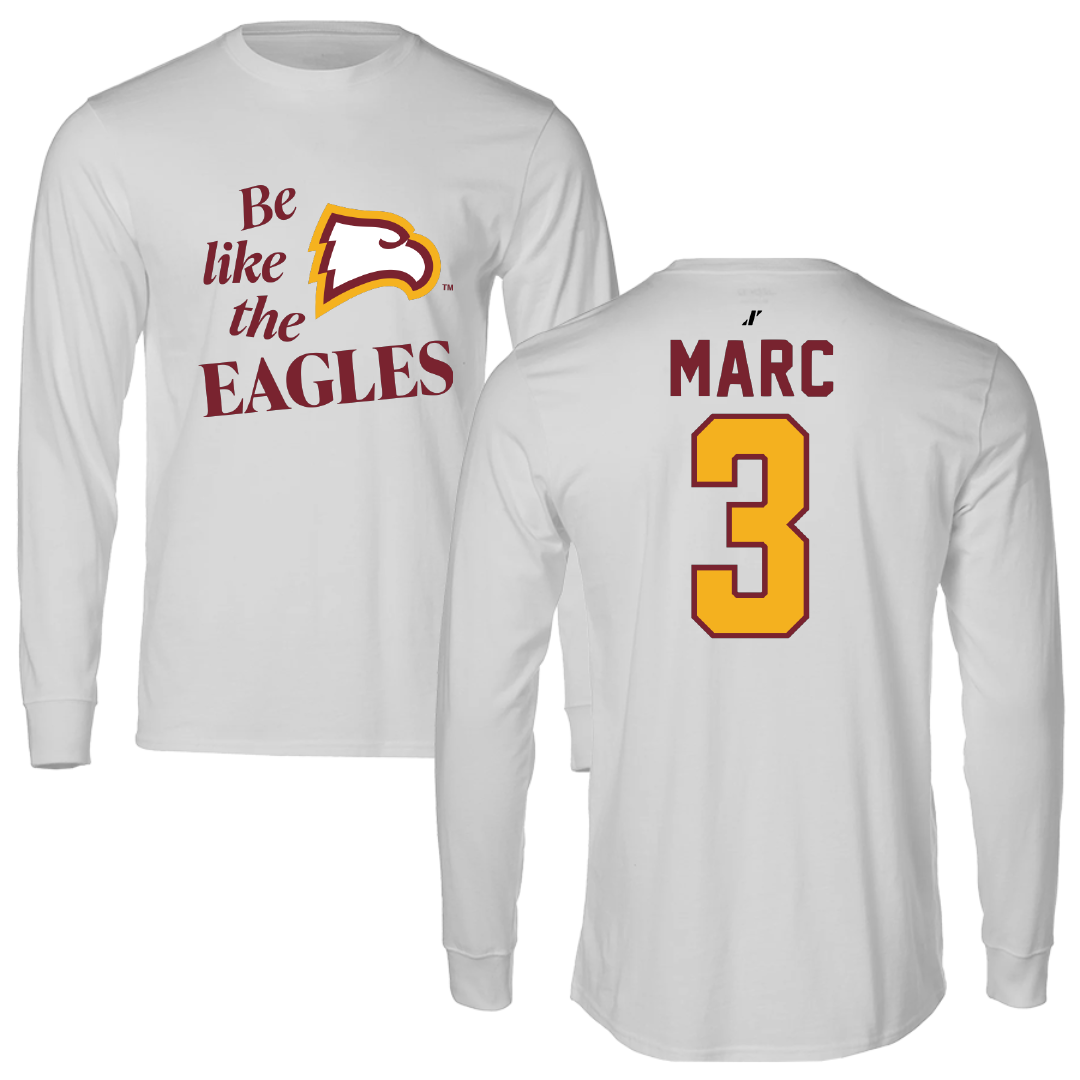 Winthrop University Basketball Light Gray Be Like Us Performance Long Sleeve - #3 Ronaltha Marc