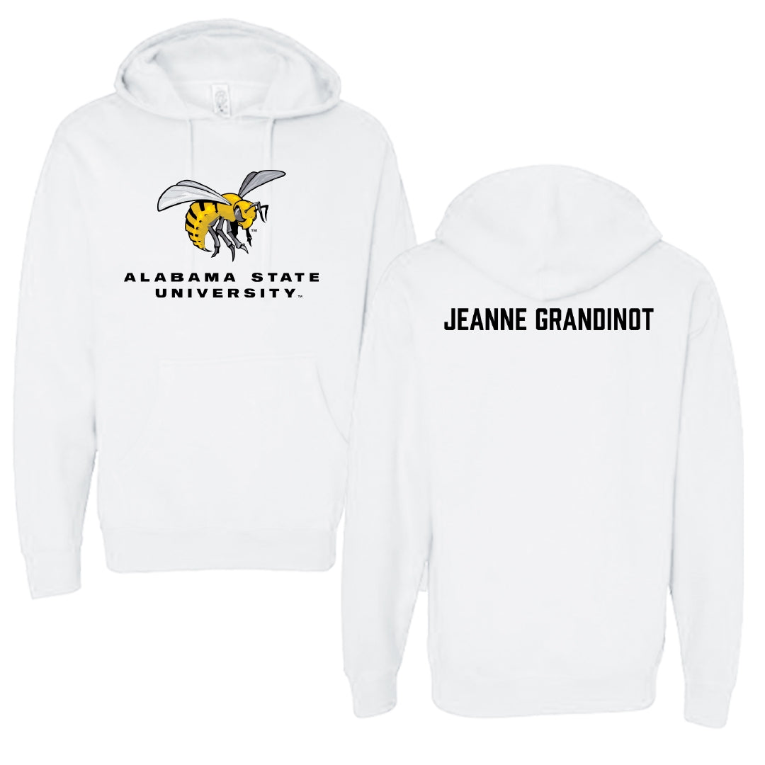 Alabama State University Tennis White Block Hoodie - David Jeanne Grandinot
