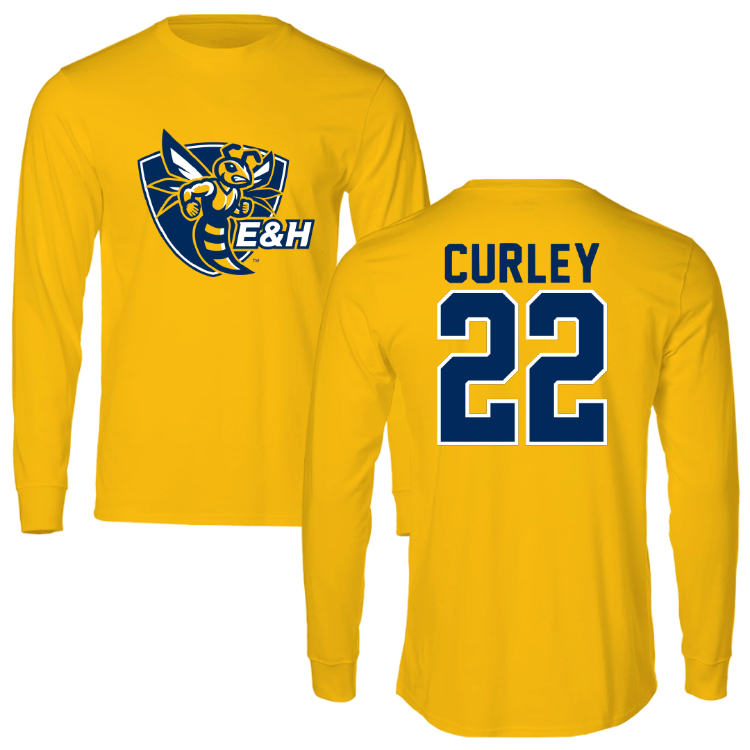 Emory & Henry College Basketball Gold Performance Long Sleeve - #22 Omari Curley