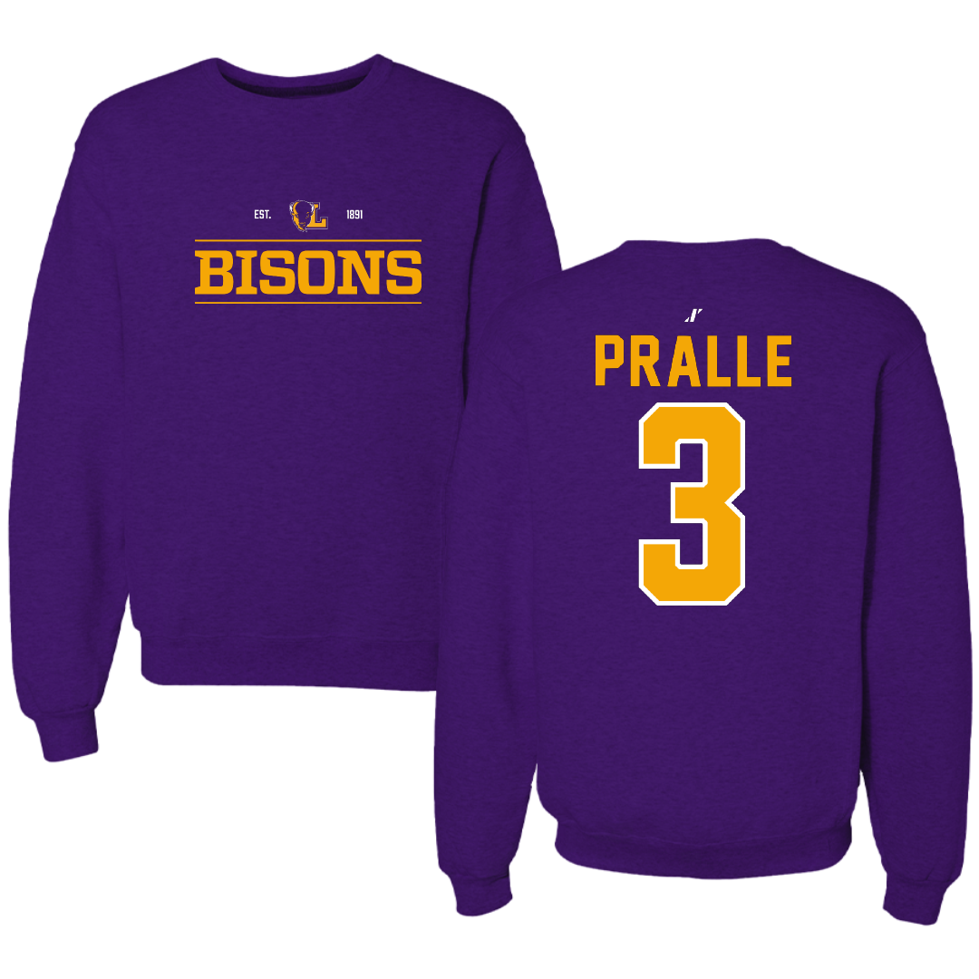 Lipscomb University Soccer Purple General Crewneck - #3 Kiara Pralle