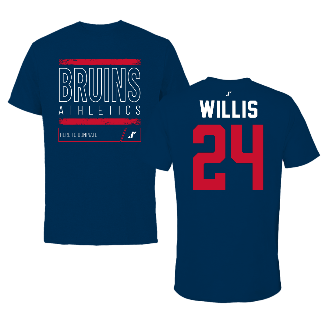 Belmont University Softball Navy Dominate Performance Tee - #24 Mackenzie Willis