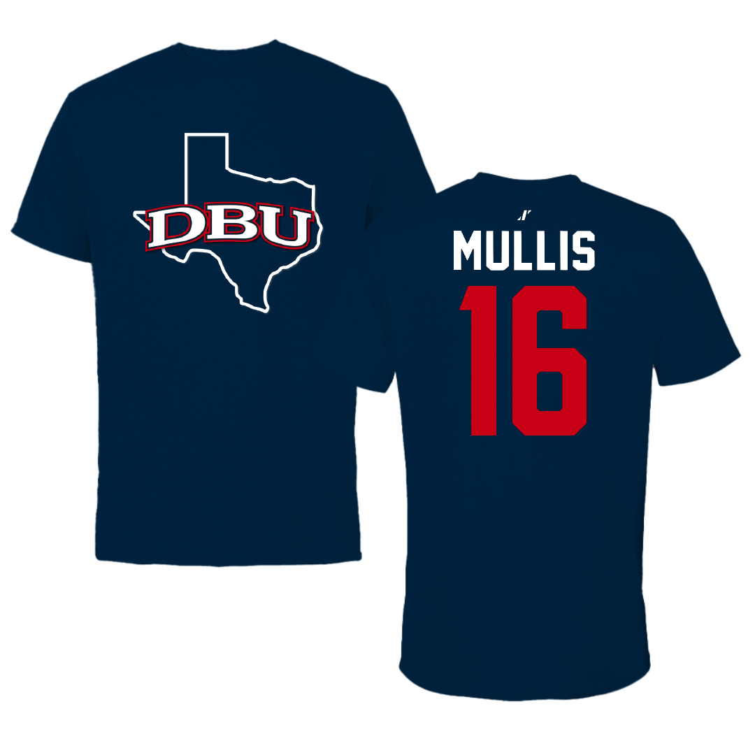 Dallas Baptist University Soccer Navy State Performance Tee - #16 Kathryn Mullis