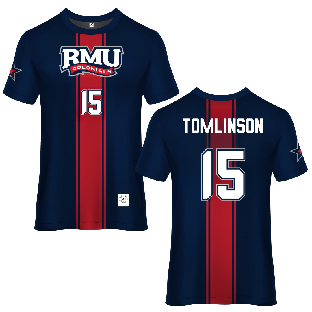 Robert Morris University Blue Soccer Jersey - #15 Joey Tomlinson