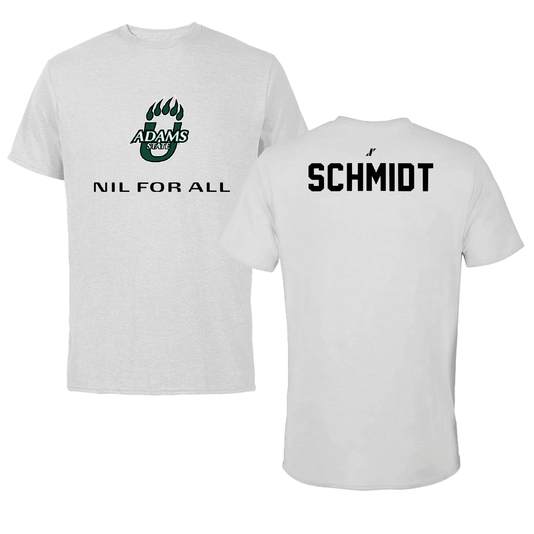 Adams State University Baseball Light Gray NIL for ALL Performance Tee - Logan Schmidt