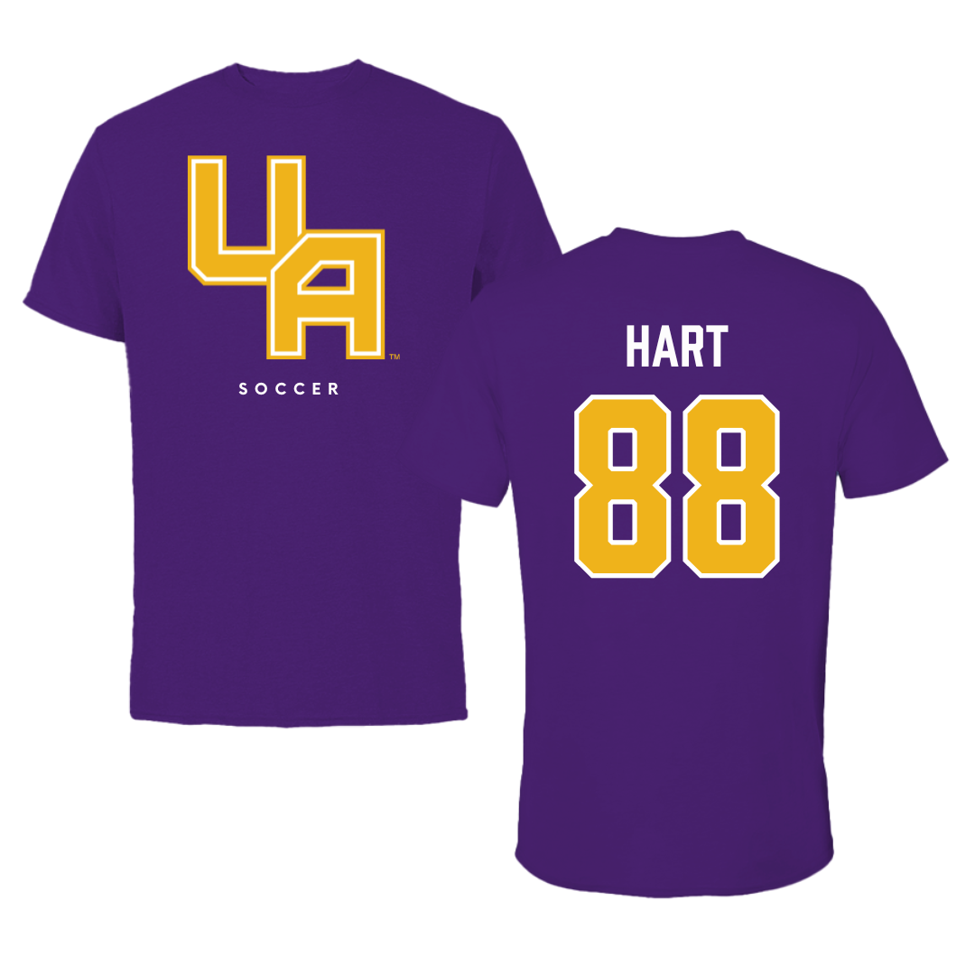 University at Albany Soccer Purple Block Tee - #88 Megan Hart