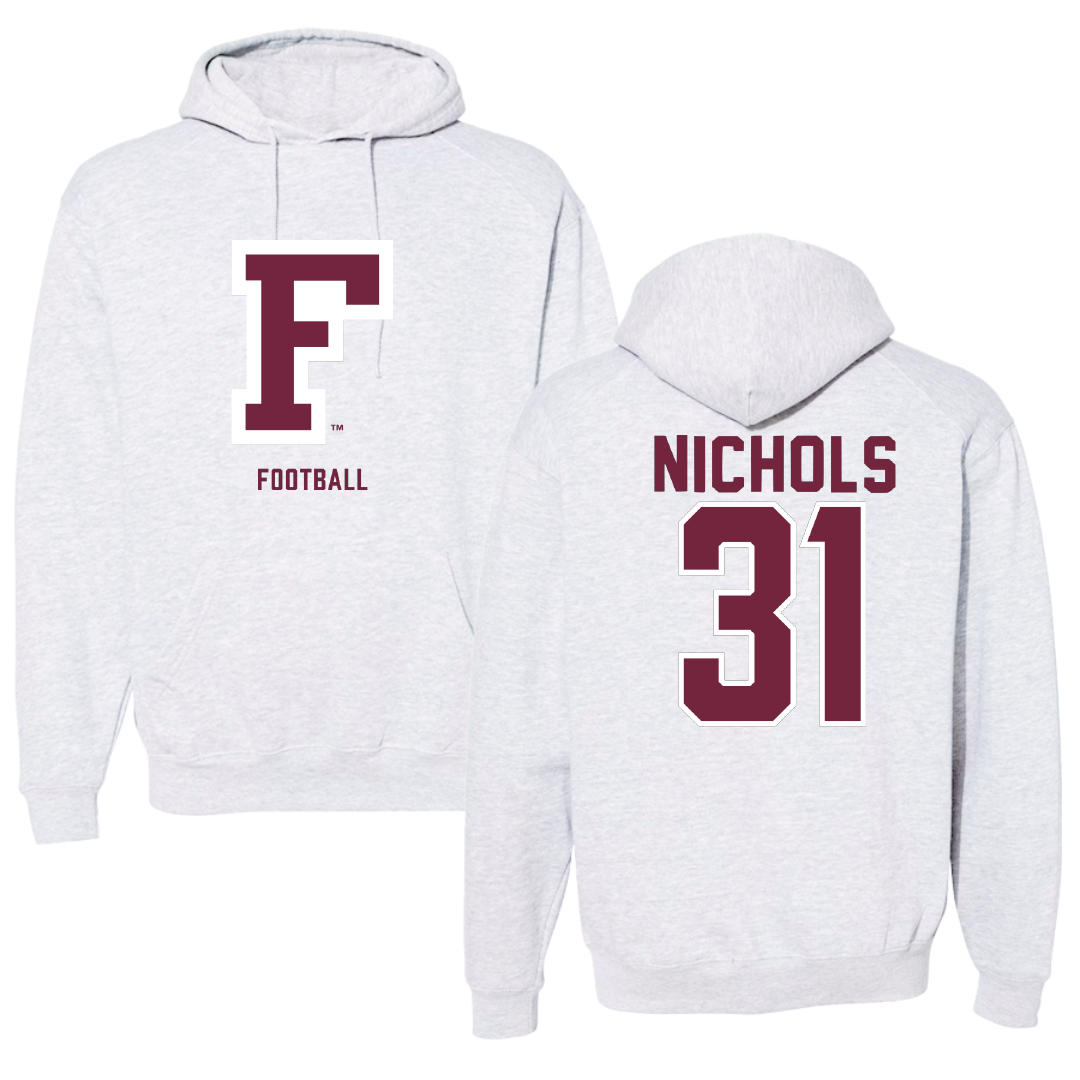 Fordham University Football Gray Hoodie - #31 Patrick Nichols