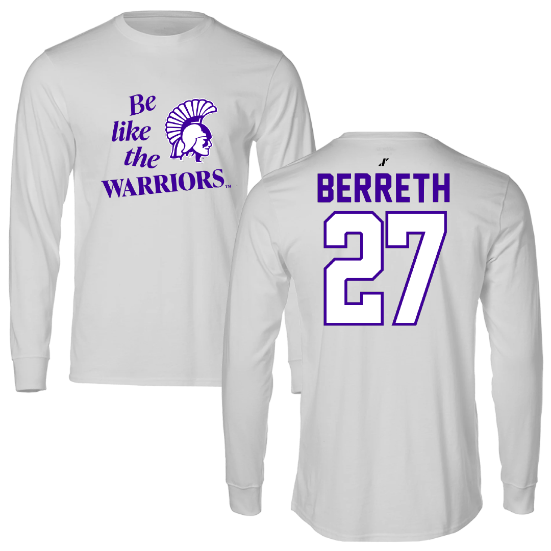 Winona State University Baseball Light Gray Be Like Us Long Sleeve - #27 Alex Berreth