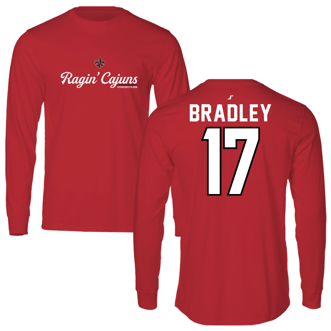 University of Louisiana at Lafayette Soccer Red General Long Sleeve - #17 Megan Bradley