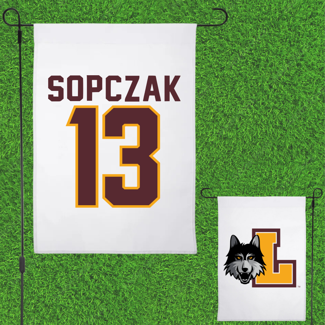 Loyola University-Chicago Softball White Garden Flag - #13 Teagan Sopczak