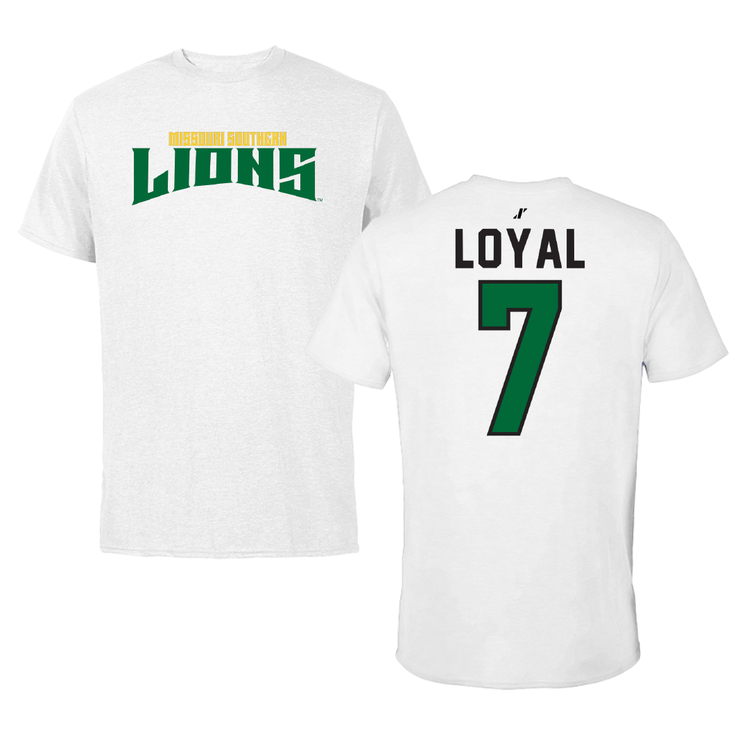 Missouri Southern State University Basketball White Classic Performance Tee - #7 Ibn Loyal