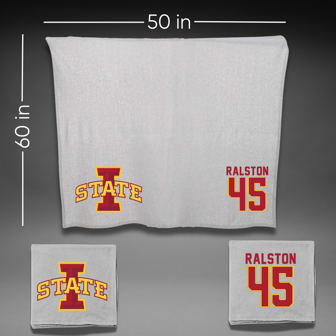 Iowa State University Softball Gray Blanket - #45 Jaiden Ralston