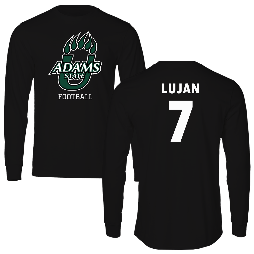 Adams State University Football Black State Performance Long Sleeve - #7 Tommy Lujan