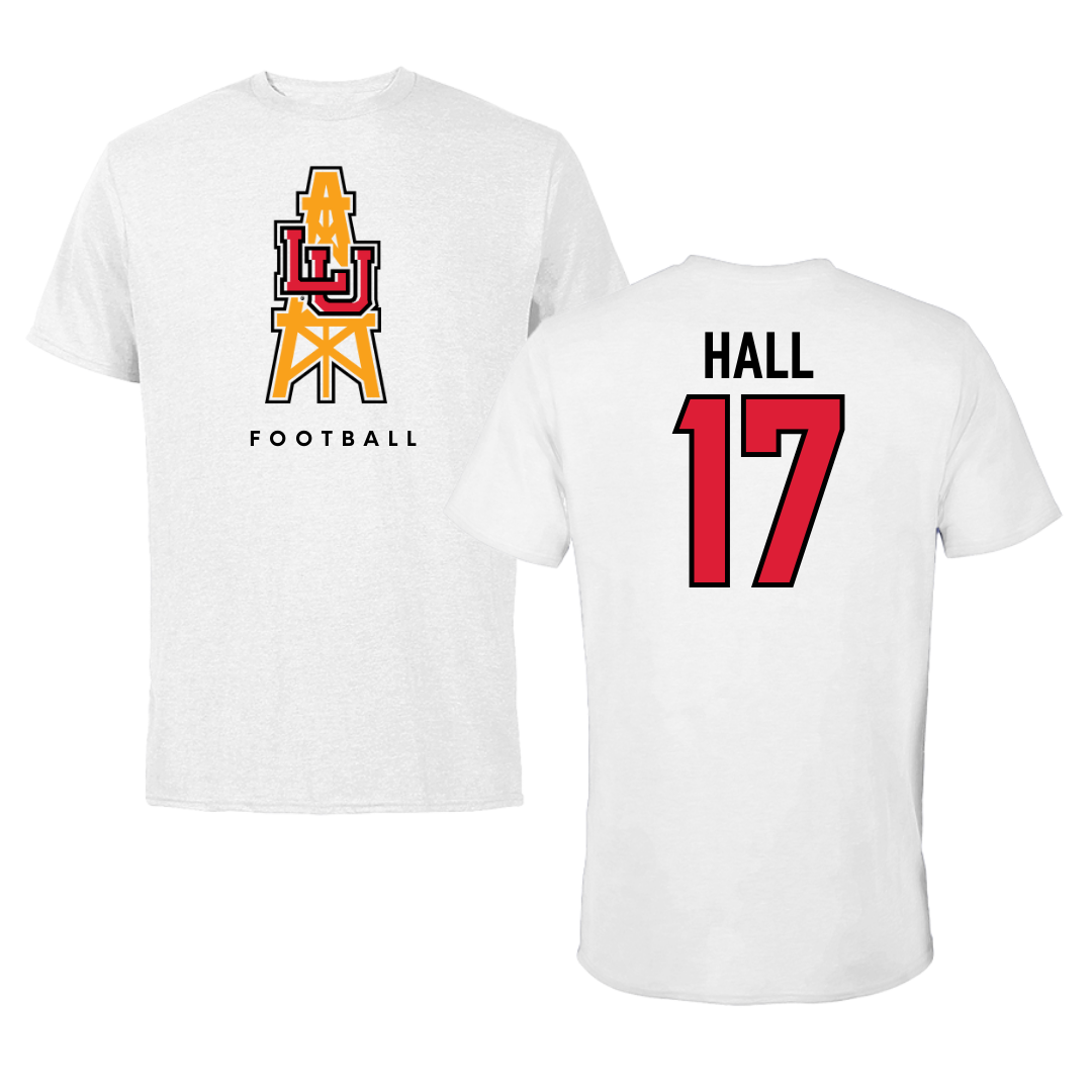 Lamar University Football White Performance Tee - #17 Vontravious Hall