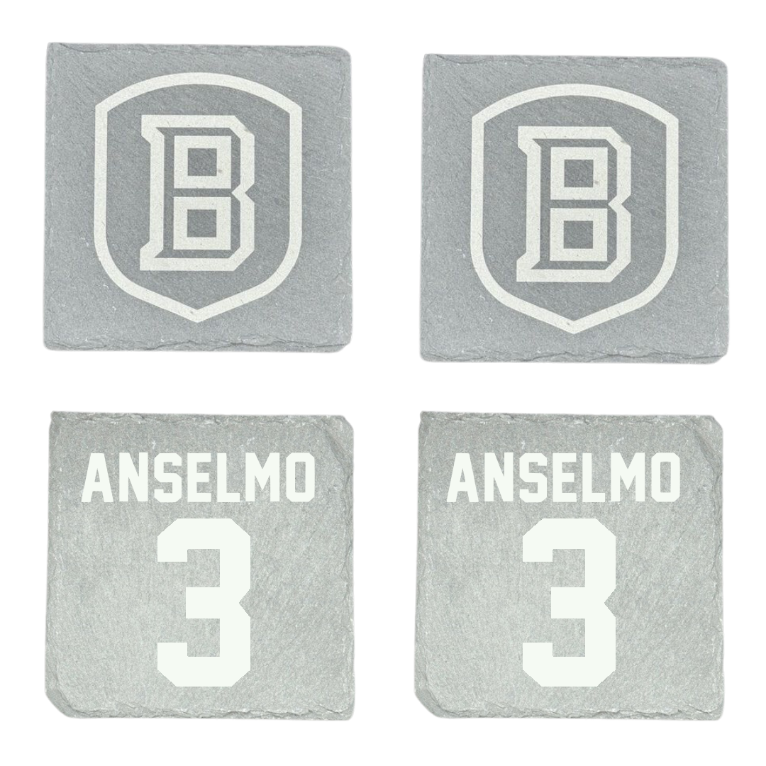 Bradley University Baseball Stone Coaster (4 Pack)  - #3 Dominic Anselmo