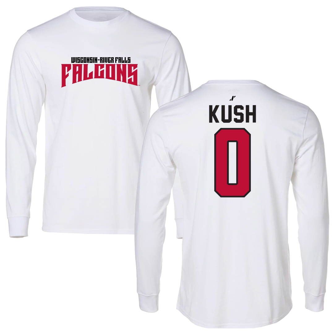 University of Wisconsin-River Falls Football White Classic Performance Long Sleeve - #0 Luke Kush