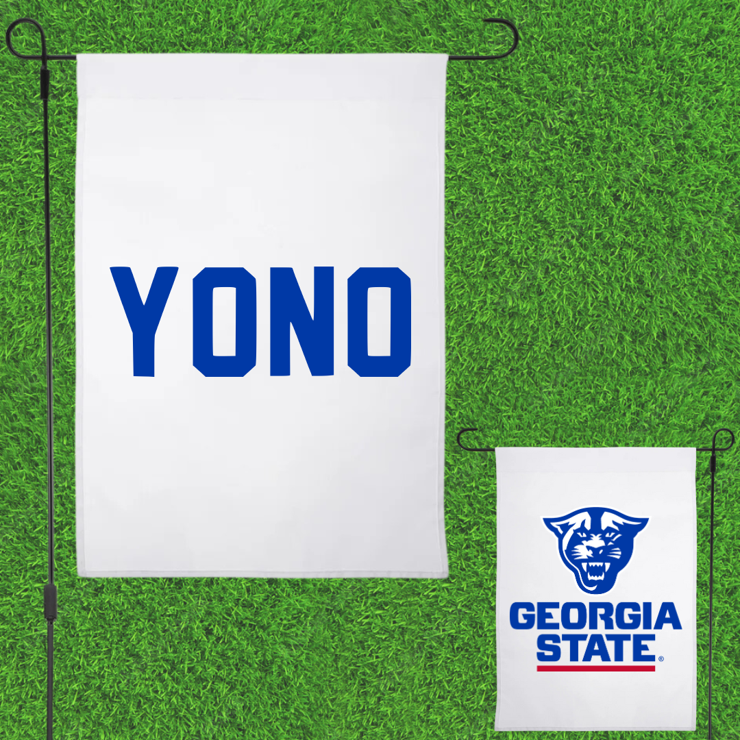 Georgia State University Golf White Garden Flag - Sam Yono