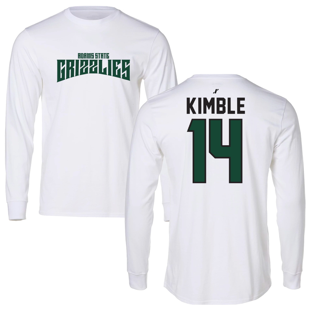 Adams State University Basketball White Classic Long Sleeve - #14 Cam Kimble