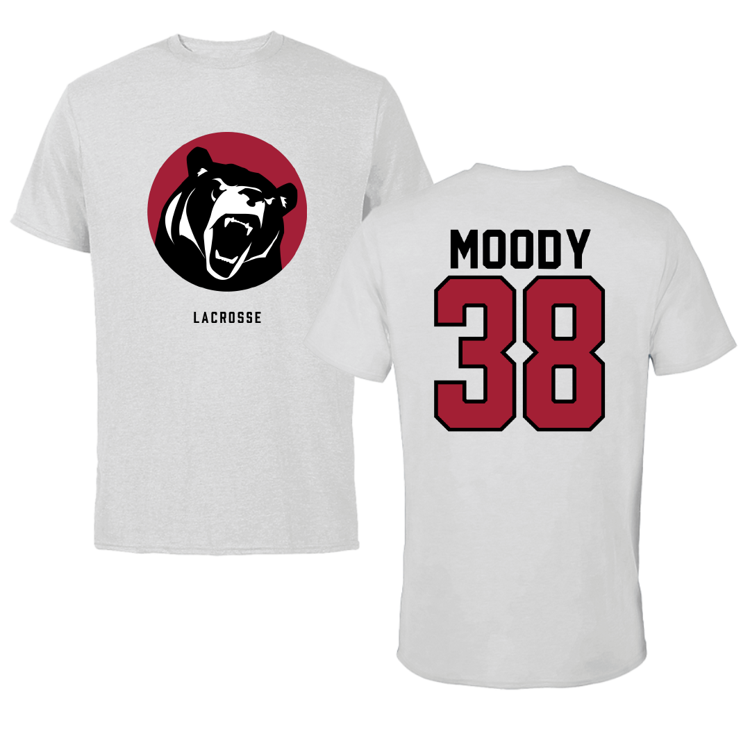 Lenoir-Rhyne University Lacrosse Light Gray Performance Tee - #38 Christopher Moody