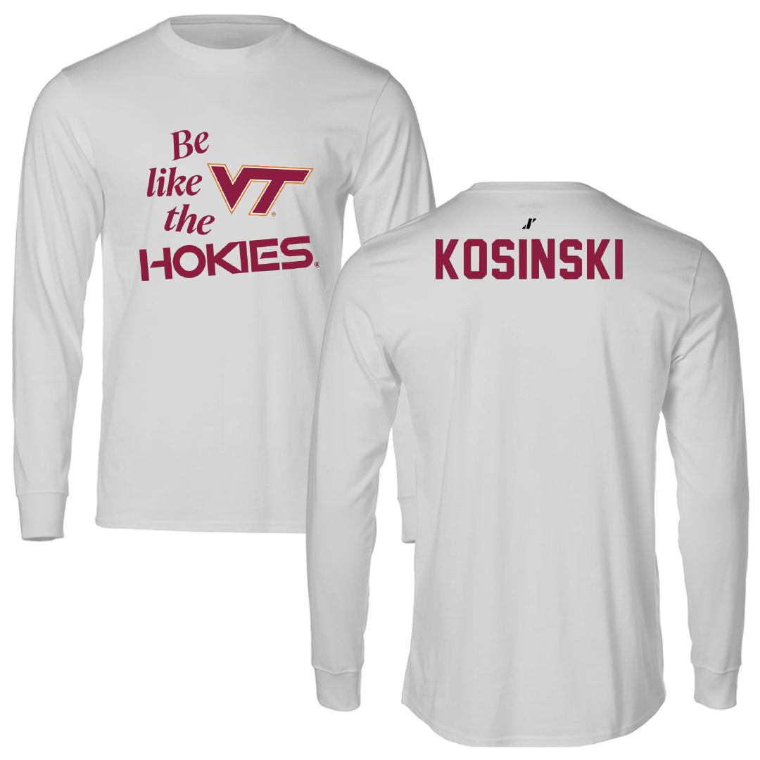 Virginia Tech Dance Light Gray Be Like Us Performance Long Sleeve - Brooke Kosinski