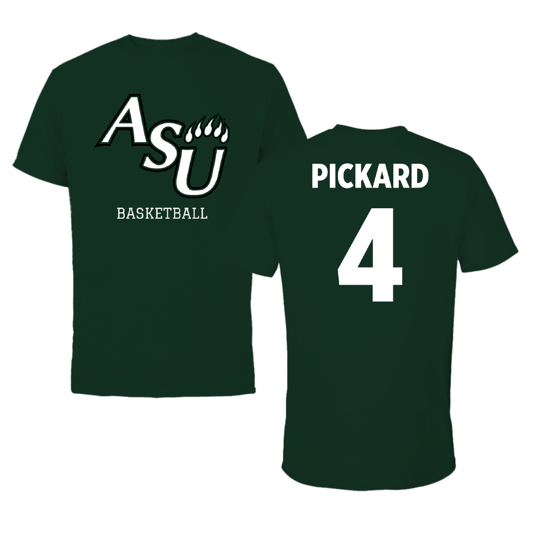 Adams State University Basketball Forest Green Tee - #4 Mykaila Pickard